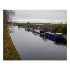 Narrowboats on the Knottingley and Goole Canal Poster