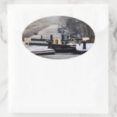 NARROWBOATS OVALER AUFKLEBER (Tasche)