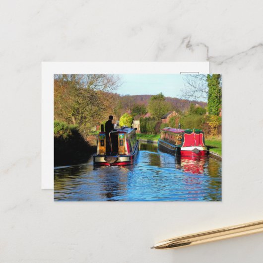 NARROWBOATS POSTKARTE (Vorderseite/Rückseite Beispiel)