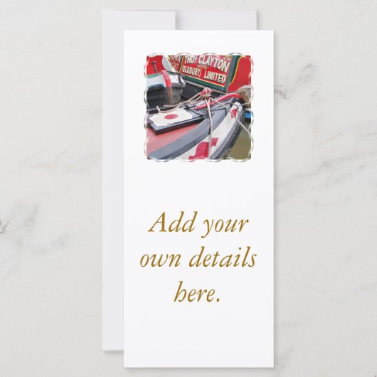 NARROWBOATS RACK CARDS (Vorderseite)