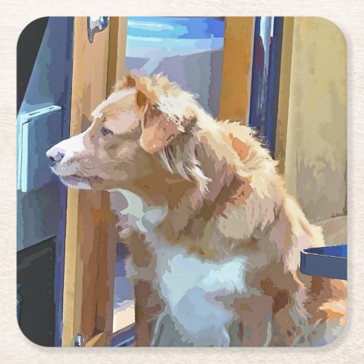 NARROWBOATS RECHTECKIGER PAPPUNTERSETZER (Vorderseite)