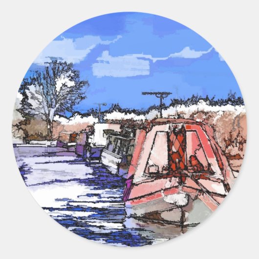 NARROWBOATS RUNDER AUFKLEBER (Vorderseite)