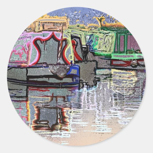 NARROWBOATS RUNDER AUFKLEBER (Vorderseite)