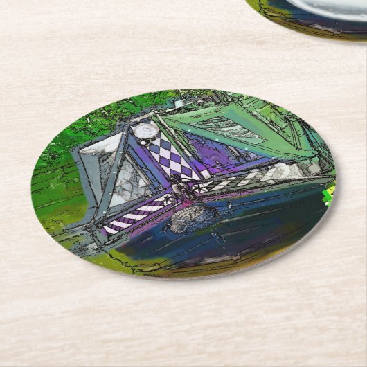 NARROWBOATS RUNDER PAPPUNTERSETZER (Angewinkelt)