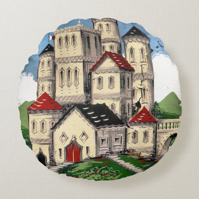 NARROWBOATS RUNDES KISSEN (Vorderseite)