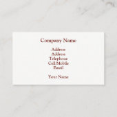 NARROWBOATS VISITENKARTE (Rückseite)