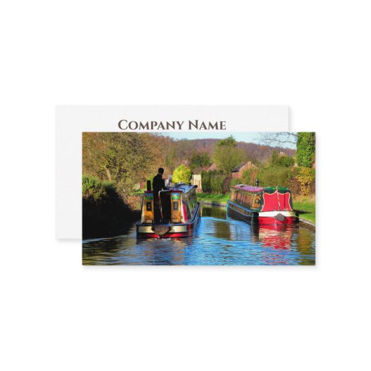 NARROWBOATS VISITENKARTE (Vorderseite/Rückseite Beispiel)