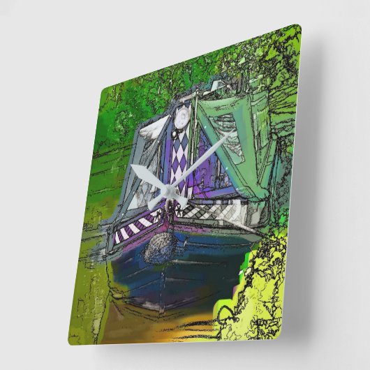 NARROWBOOT QUADRATISCHE WANDUHR (Winkel)