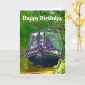 NARROWBOOTE KARTE (Gelbe Blume)