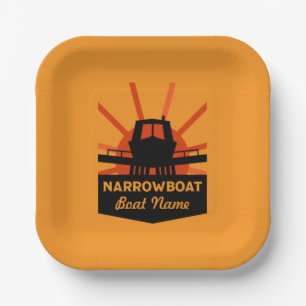 Narrowboote und Kanalboote - Umarmung Pappteller