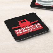 Narrowboter und Kanalboote Getränkeuntersetzer (Linke Seite)