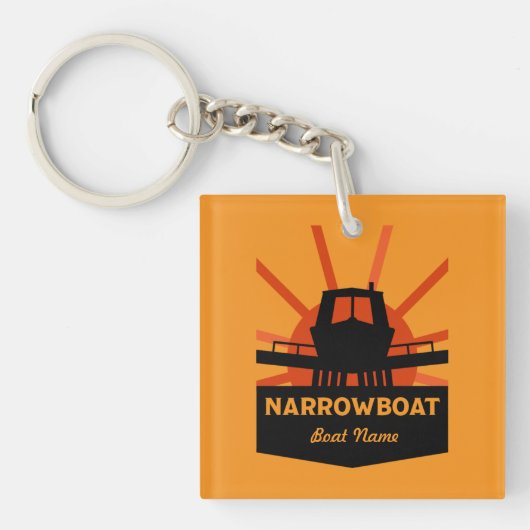 Narrowboter und Kanalboote Schlüsselanhänger (Vorderseite)