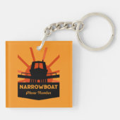 Narrowboter und Kanalboote Schlüsselanhänger (Rückseite)