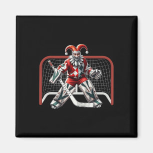 Narrren-Eishockey-Torhüter-Aprilscherzkostüm Magnet