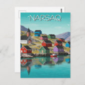 Narsaq Grönland Travel Postkarte (Vorne/Hinten)