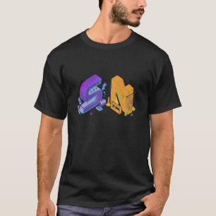 NaruSasu SasuNaru Steampunk-Buchstaben in orangen  T-Shirt