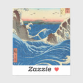 Naruto Whirlpools, Provinz Awa, 1855 von Hiroshige Aufkleber (Blatt)