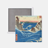 Naruto Whirlpools, Provinz Awa, 1855 von Hiroshige Magnet (Vorderseite/Rückseite)
