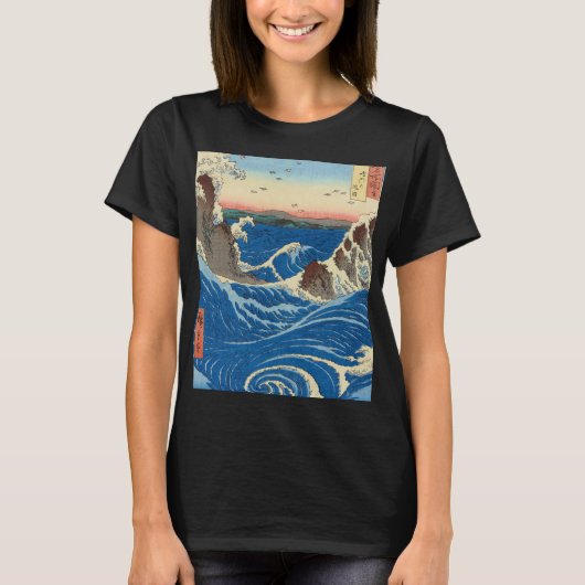 Naruto Whirlpools, Provinz Awa, 1855 von Hiroshige T-Shirt (Vorderseite)