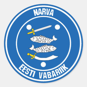 Narva Round Emblem Runder Aufkleber