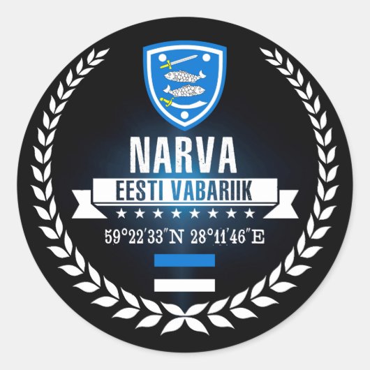 Narva Runder Aufkleber (Vorderseite)
