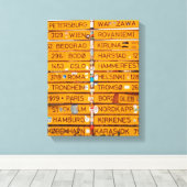 Narvik Wegweiser Leinwanddruck (Insitu (Holzboden))