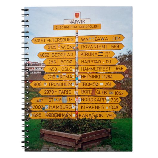 Narvik Wegweiser Notizblock (Vorderseite)
