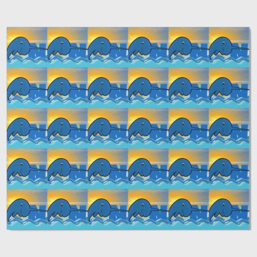 Narwal Geschenkpapier (Flach)