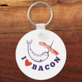 Narwal in Liebe Schlüsselanhänger (Vorderseite)