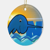 Narwal Keramik Ornament (Links)