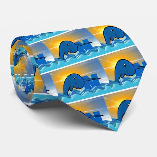 Narwal Krawatte (Gerollt)