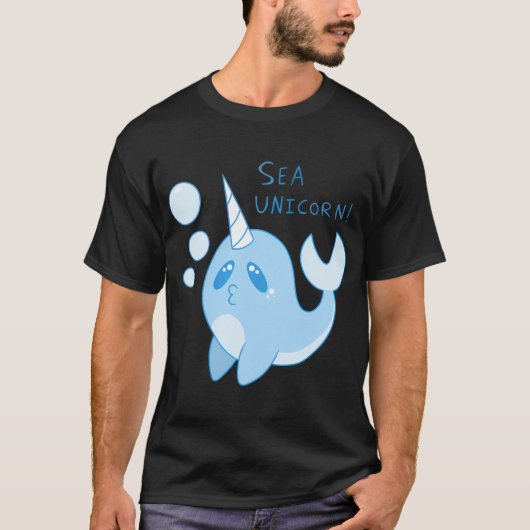 Narwal ‚Meeres-Einhorn‘ Design T-Shirt (Vorderseite)