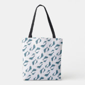 Narwal-Muster-Shoppingtasche Tasche (Rückseite)