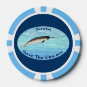 Narwal - Rette das Einhorn Pokerchips (Vorderseite)