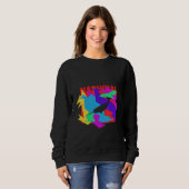 Narwal Tier Mosaik Puzzle Sweatshirt (Vorne ganz)