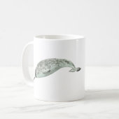 Narwal-Wal-Wasserfarbe Kaffeetasse (Vorderseite Links)
