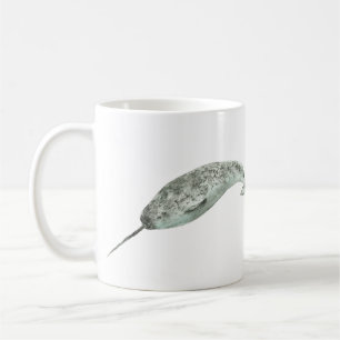 Narwal-Wal-Wasserfarbe Kaffeetasse
