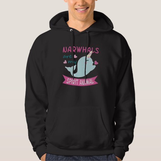 Narwale sind mein Geiststier Hoodie (Vorderseite)