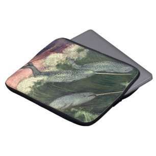 Narwale, Vintage Meeresleben Wale Ozean Tiere Laptopschutzhülle