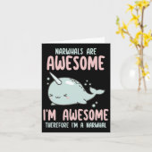Narwals sind Phantastisch, ich bin Phantastisch, d Karte (Gelbe Blume)