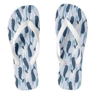 Narwhal Allover Print Umdreh Flop Badesandalen