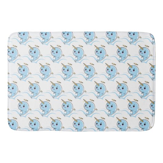 Narwhal Angel Süsse Badematte (Vorderseite)
