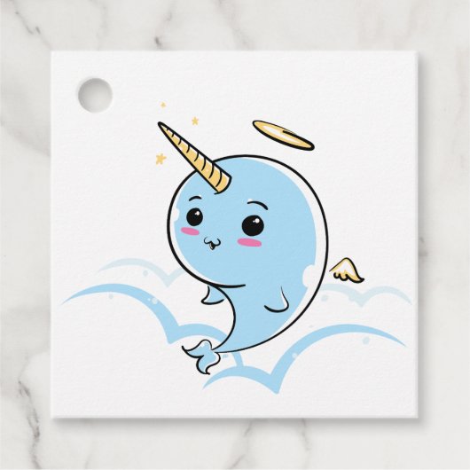 Narwhal Angel Süsse Geschenkanhänger (Vorderseite)