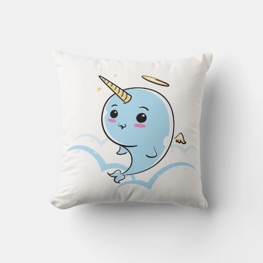 Narwhal Angel Süsse Kissen (Vorderseite)