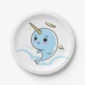 Narwhal Angel Süsse Pappteller (Vorderseite)