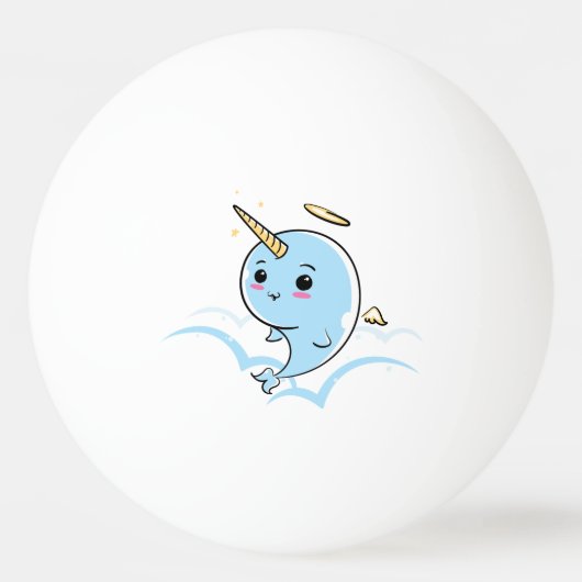 Narwhal Angel Süsse Tischtennisball (Vorderseite)