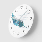 Narwhal Art Runde Wanduhr (Winkel)