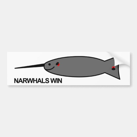 Narwhal Autoaufkleber (Vorne)