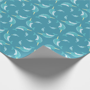 Narwhal Baby Duwer Yellow Gender Neutral Wal Geschenkpapier
