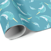 Narwhal Baby Duwer Yellow Gender Neutral Wal Geschenkpapier (Rolleneckpunkt)